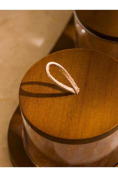 LC Waikiki طقم حاوية تخزين خشبية بنية مكونة من 3 قطع (S5)