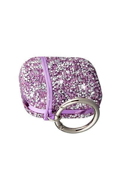 REDz Accessories Case For Apple Airpods 1/2, Full Protection, Carabiner, Purple