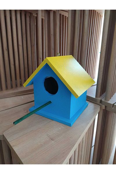 değerli hobi Wooden Bird Nest Outdoor Water Resistant 15x15x20 Cm