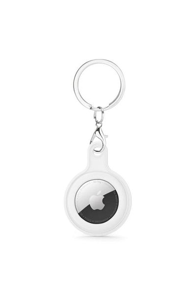 REDz Accessories Case for Apple Airtag, Keychain Type, Silicone, White