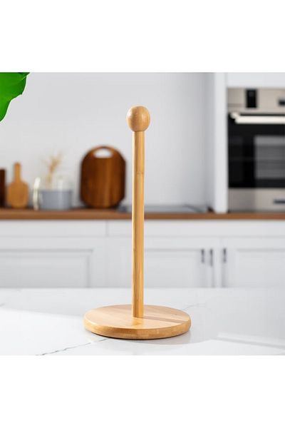 kamptek kamp teknolojisi Kamptek Decor Bamboo Giant Towel Napkin Holder Round Knob Design