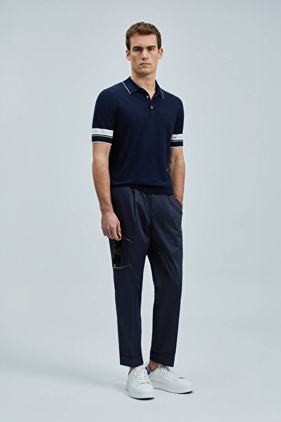 Lufian Ανδρικό T-Shirt Noah Knitwear Navy Blue 111090112