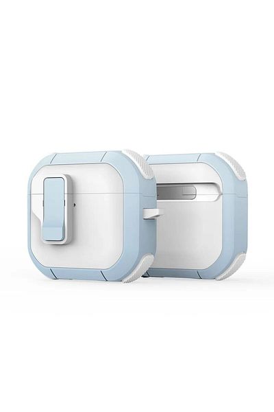 REDz Accessories Husă de protecție pentru Airpods 4, TPU PC, alb/albastru