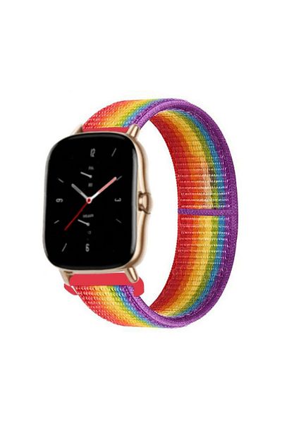 REDz Accessories Smartwatch Strap For Samsung Galaxy Watch/huawei Watch Gt, Nylon, Rainbow - 22 Mm