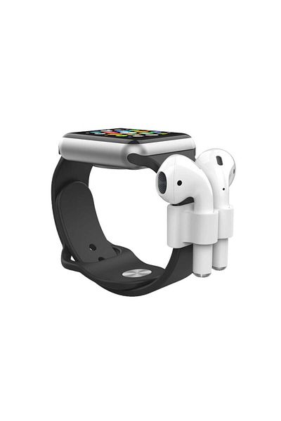 REDz Accessories Suport Airpods pentru curea Apple Watch, albă