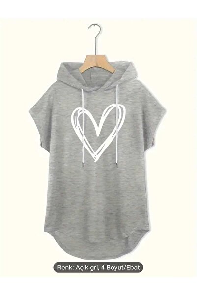 Lerix mod lerixmod kadın penye iki iplik kapşonlu yarasa kol swit