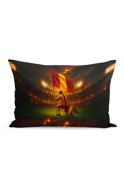Bertille Home Copil Bebeluș Galben Roșu Fan Fotbal Seria Husă de pernă (Husă de pernă)