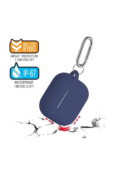 REDz Accessories Apple Airpods 3 Case, Silicone, Shockproof, Navy Blue