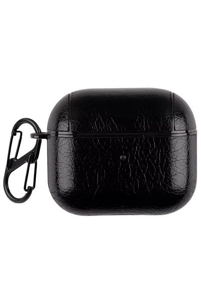 REDz Accessories Elite Case, Compatible With Airpods 3, Select Look, Shock Protection, Leather Look, Black