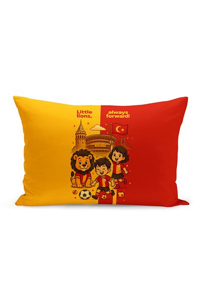 Bertille Home Copil Bebeluș Galben Roșu Fan Fotbal Seria Husă de pernă (Husă de pernă)