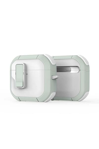 REDz Accessories Husă de protecție pentru Airpods 4, TPU PC, alb/verde