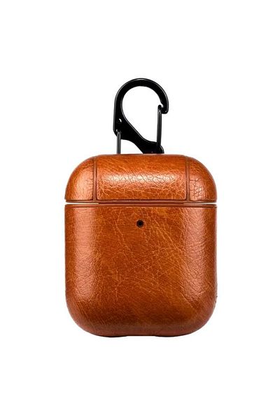REDz Accessories Elite Case, Compatible With Airpods 1/2, Select Look, Shock Protection, Leather Look, Brown
