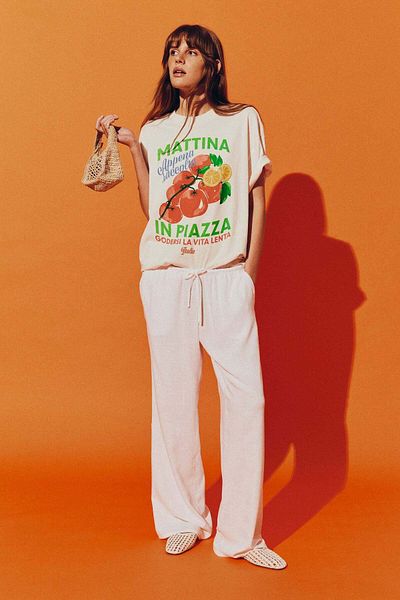 H&M Oversized motif-detail T-shirt