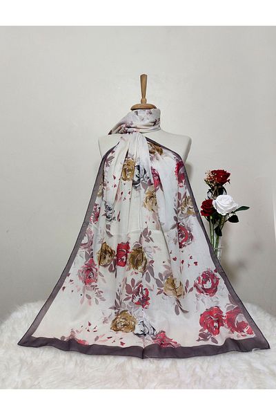 REMOMODA Patterned Soft Cotton Shawl