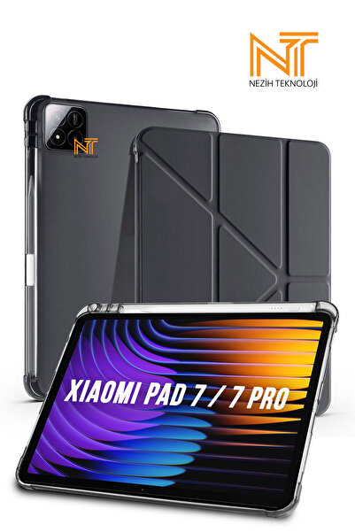 Nezih Case Mi Pad 7 ve Mi Pad 7 Pro Uyumlu Tri-Folding Kalem Bölmeli Uyku Modlu Akıllı Kılıf