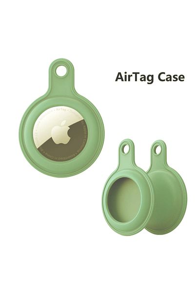 REDz Accessories Case for Apple Airtag, Keychain Type, Silicone, Mint Green