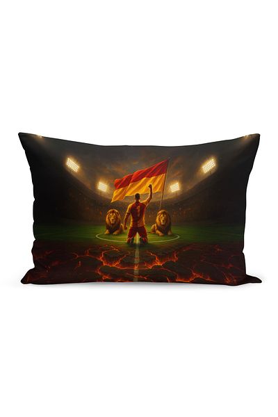 Bertille Home Copil Bebeluș Galben Roșu Fan Fotbal Seria Husă de pernă (Husă de pernă)