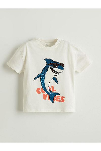 LC Waikiki Printed Boy's T-Shirt and Shorts 2-Piece (S5)