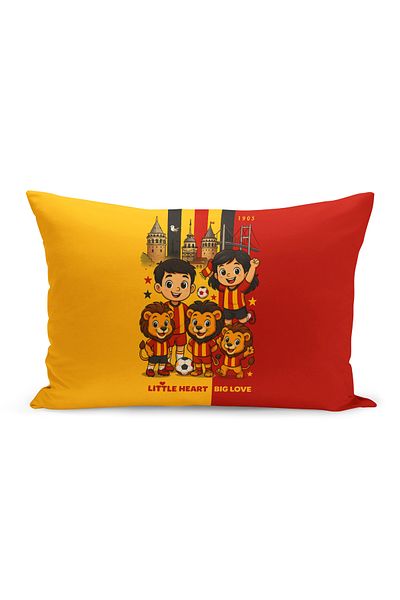 Bertille Home Copil Bebeluș Galben Roșu Fan Fotbal Seria Husă de pernă (Husă de pernă)