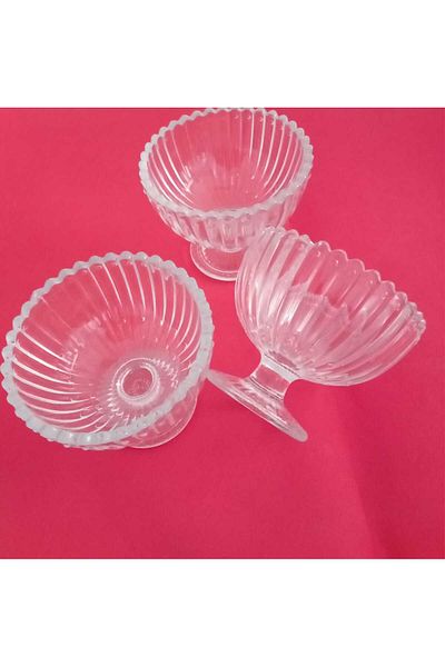 YANPA TİCARET Yanpa Nour 3-Pack Ice Cream Pudding Bowl