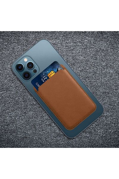 REDz Accessories Portofel pentru carduri cu suport Magsafe pentru iPhone, maro