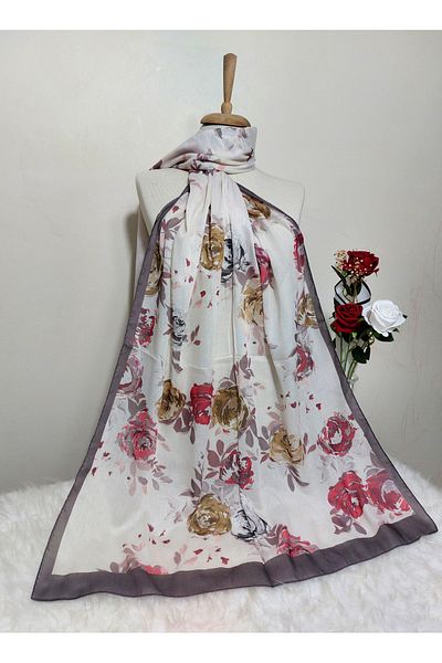 REMOMODA Patterned Soft Cotton Shawl