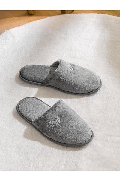 LC Waikiki Λούτρινες ανδρικές παντόφλες σπιτιού (S5)