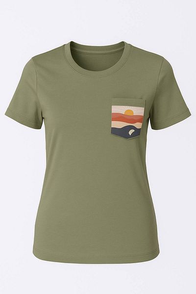 trender Tricou de damă cu imprimeu Sunset Mint Green Model 5