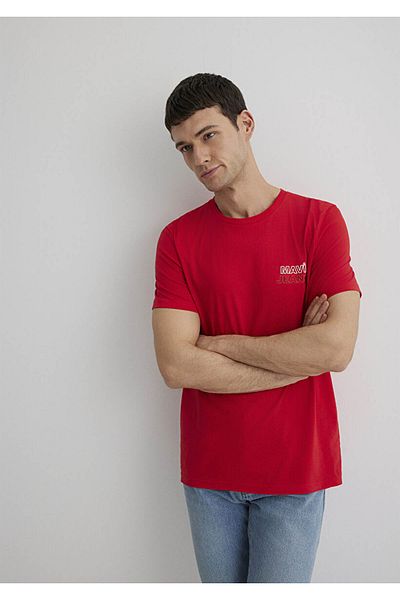 Mavi Men's Jeans Printed Red T-Shirt066841-33099
