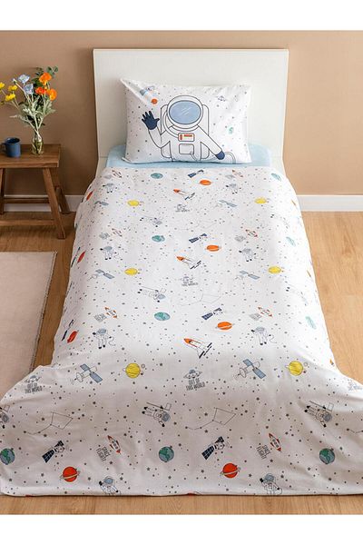 LC Waikiki Mixed Astronaut Printed Children's Duvet Cover Set (S5)