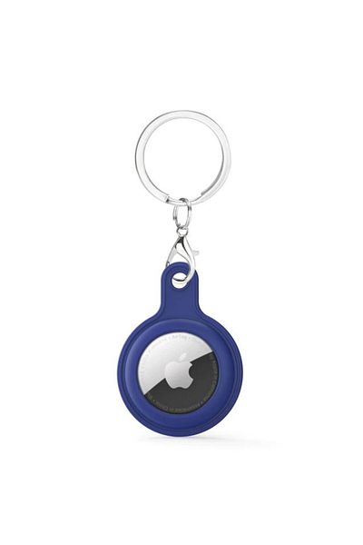 REDz Accessories Case for Apple Airtag, Keychain Type, Silicone, Navy Blue