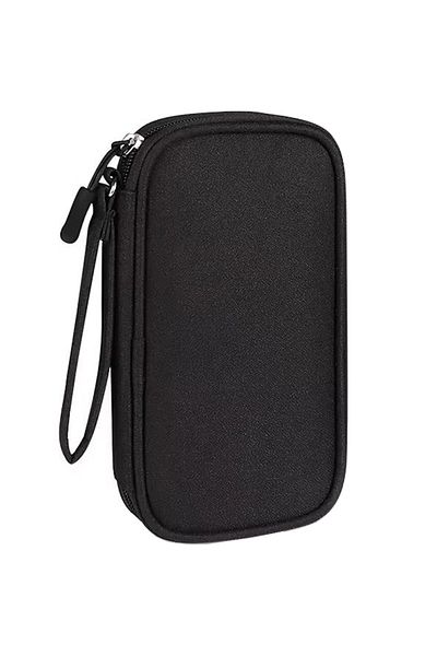 REDz Accessories Storage and Organization Case, 2 Pockets, Support Cord, Textile Material, Black
