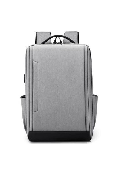 REDz Accessories Multifunctional Laptop Backpack, USB Charging Port, Compatible with 15", Textile, Gray