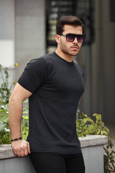 eg38 Tmb Απλό Πλεκτό T-Shirt Smoked