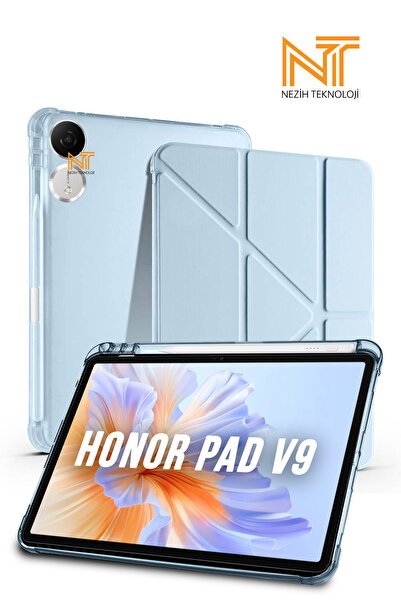 Nezih Case Honor Pad V9 Uyumlu Tri-Folding Kalem Bölmeli Uyku Modlu Akıllı Kılıf
