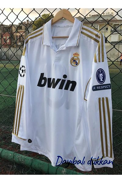 DAYIBALI DÜKKAN Dayibali Mesut Özil 2011/2012 White Gold Long Sleeve Champions League Jerseysi