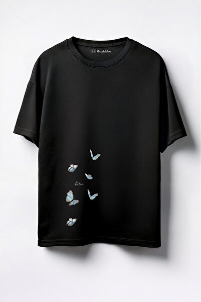 Merch&ice Opustite se, leptiri Štampano Unisex Oversize kroj T-shirt