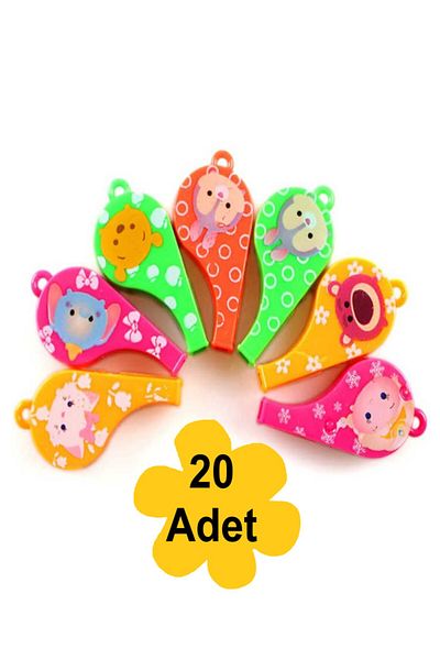 Bundeba 20 Pieces of Certificate Gift Colorful Shaped Whistle Birthday Party Presentations Special Gift Toy Whistle