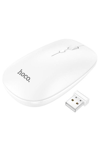REDz Accessories Hoco GM15 Art Mouse, Dual 2.4G and Bluetooth Connection, Adjustable DPI, Business mouse, White