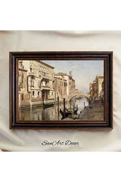 Sanart Çerçeveli Vintage Tablo, Yağlı Boya Tablosu, Çerçeveli Tablo, Sanatsal...