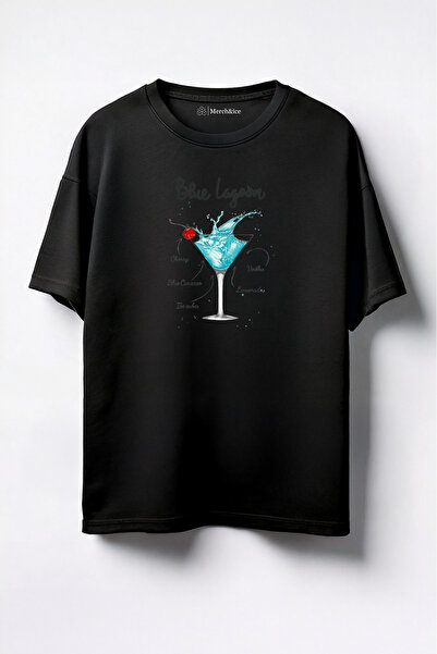 Merch&ice Tarifli Plava Laga Štampano Unisex Oversize kroj T-shirt