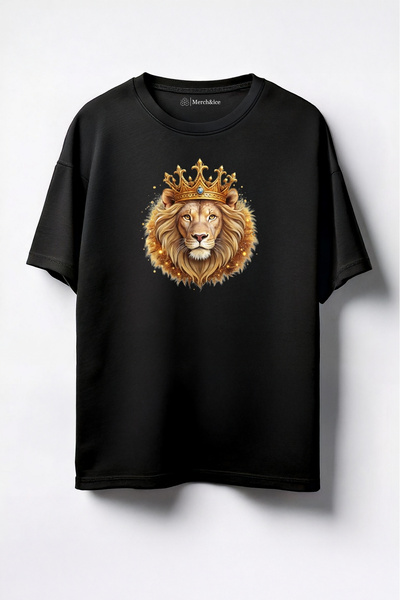 Merch&ice Kralj lavova Štampano uniseks Oversize kroj T-shirt