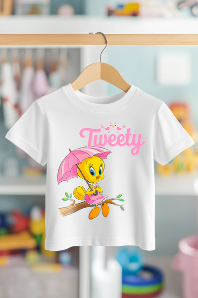 BookOrBook Παιδικό μπλουζάκι Tweety on Tree Branch 100% βαμβακερό Premium Qua...