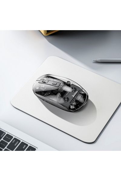 REDz Accessories Hoco GM29 Wireless Mouse, 2.4G and Bluetooth 5.0 Connection, USB Connector, Adjustable DPI, Black