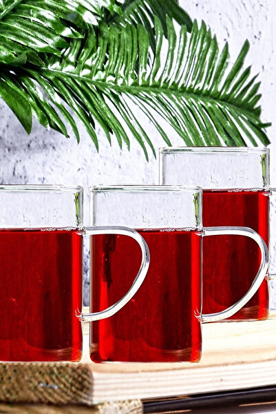 Home Isıya Dayanıklı Borasilikat Cam Kupa Bardak 200 ml 3 Adet