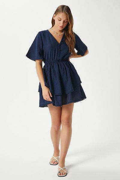 Ritnice Rochie midi cu talie elastică Devin bleumarin pentru femei