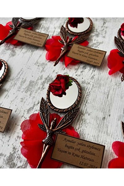 Tolara Ticaret Melek ayna magnet Söz Nişan Kına Düğün Bebek Hediyelikleri ( 3...