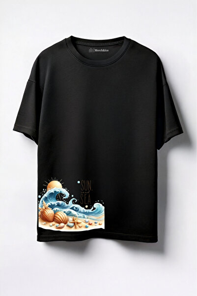 Merch&ice Sunce i more Štampano Unisex Oversize kroj T-shirt