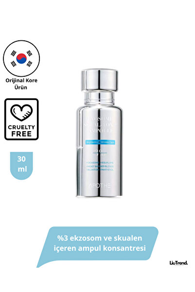 APOTHE Exosome Squal-Tox 3% Ampoule 30 ml %3 ekzosom ve skualen içeren ampul ...