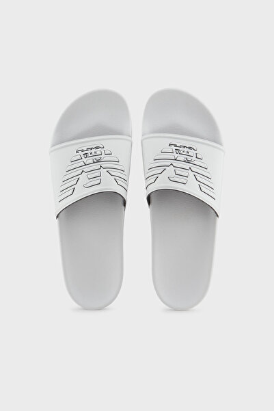 Emporio Armani Logolu Tek Bantlı Terlik Unisex TERLİK XVPS11 XR273 T680